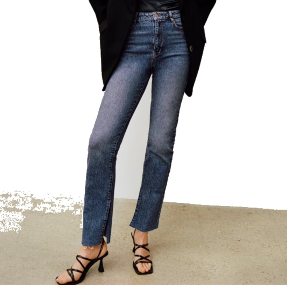 ZARA slit hem skinny jeans size 8
